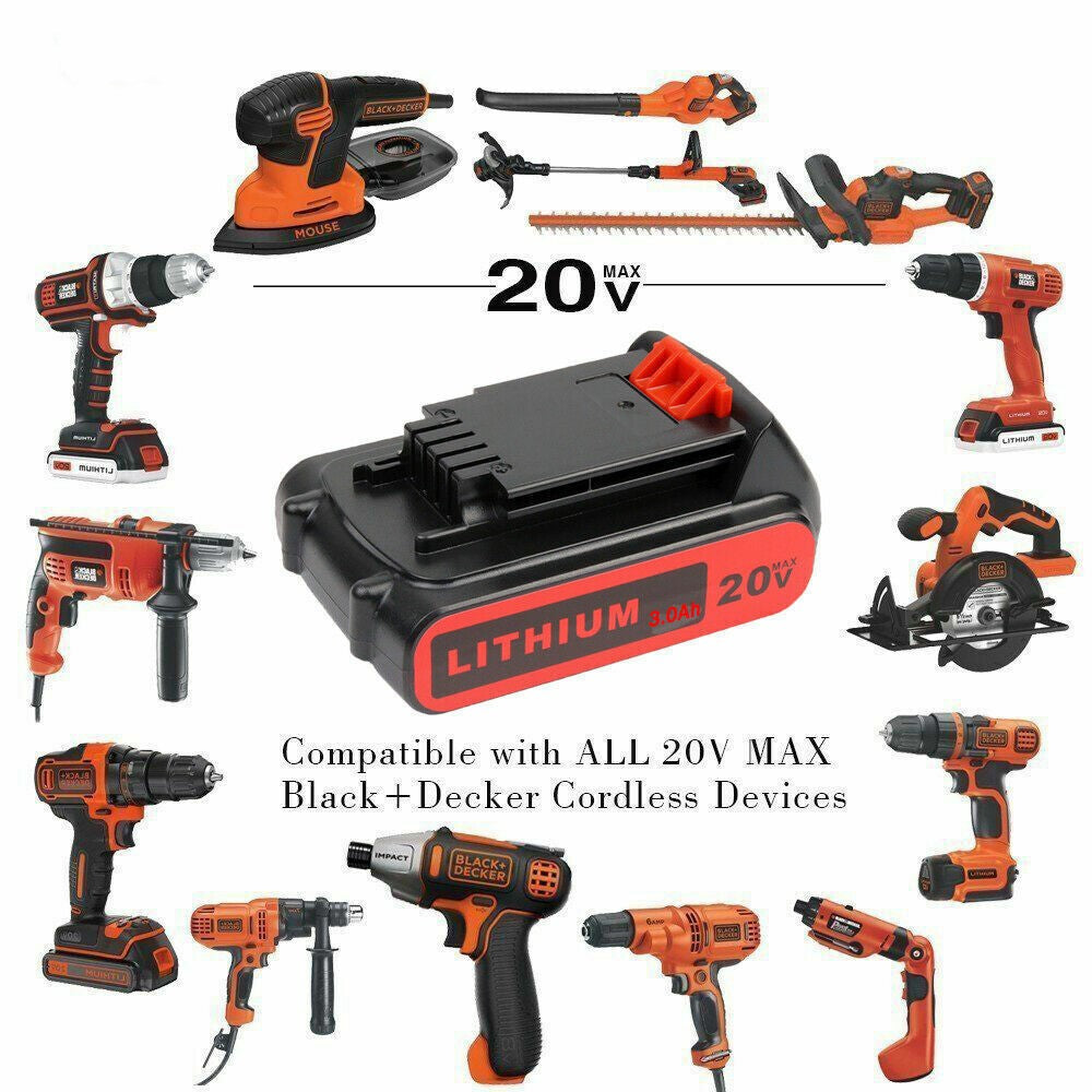 20V Battery for Black & Decker LSW20 LST220 LPHT120 LLP120 LBXR20 LBX20 20V Battery for Black & Decker LSW20 LST220 LPHT120 LLP120 LBXR20 LBX20